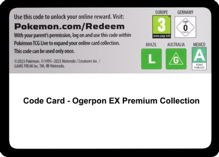 Code Card - Ogerpon EX Premium Collection - [Miscellaneous Cards & Products]