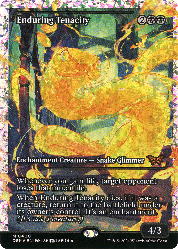 Enduring Tenacity (DSK-400) - [Duskmourn: House of Horror]: (Showcase) Foil