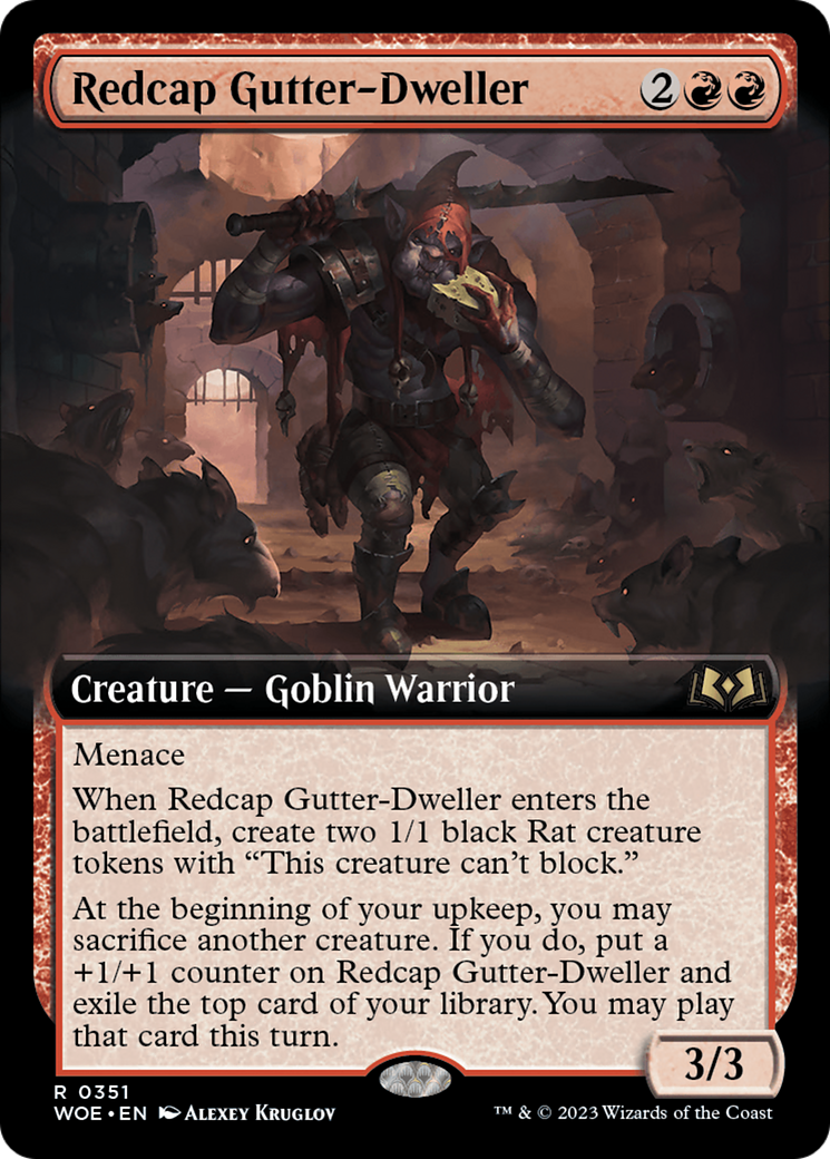 Redcap Gutter-Dweller (Extended Art) (WOE-351) - [Wilds of Eldraine]: (Extended Art)