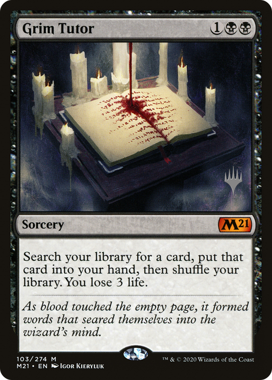 Grim Tutor (PPM21-103) - [Core Set 2021 Promos] Foil