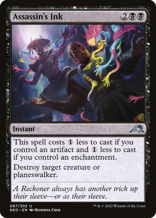 Assassin's Ink (NEO-087) - [Kamigawa: Neon Dynasty] Foil