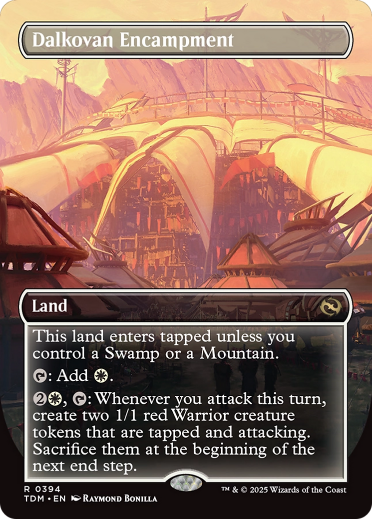 Dalkovan Encampment (Borderless) (TDM-394) - [Tarkir: Dragonstorm] (Borderless)