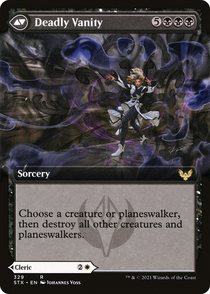 Selfless Glyphweaver // Deadly Vanity (STX-329) - [Strixhaven: School of Mages]: (Extended Art)
