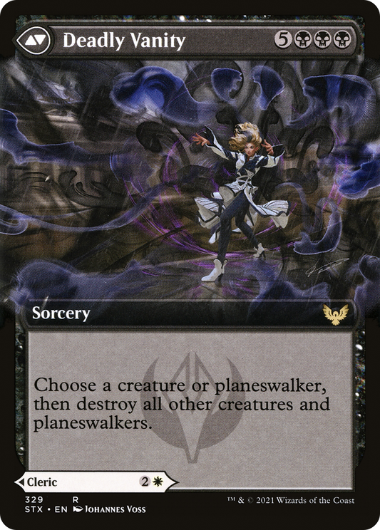 Selfless Glyphweaver // Deadly Vanity (STX-329) - [Strixhaven: School of Mages]: (Extended Art)