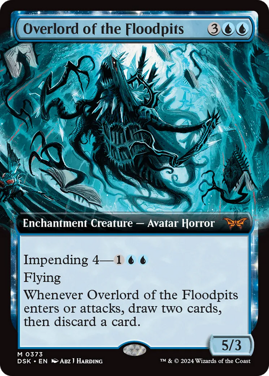 Overlord of the Floodpits (DSK-373) - [Duskmourn: House of Horror]: (Extended Art, nyxtouched) Foil