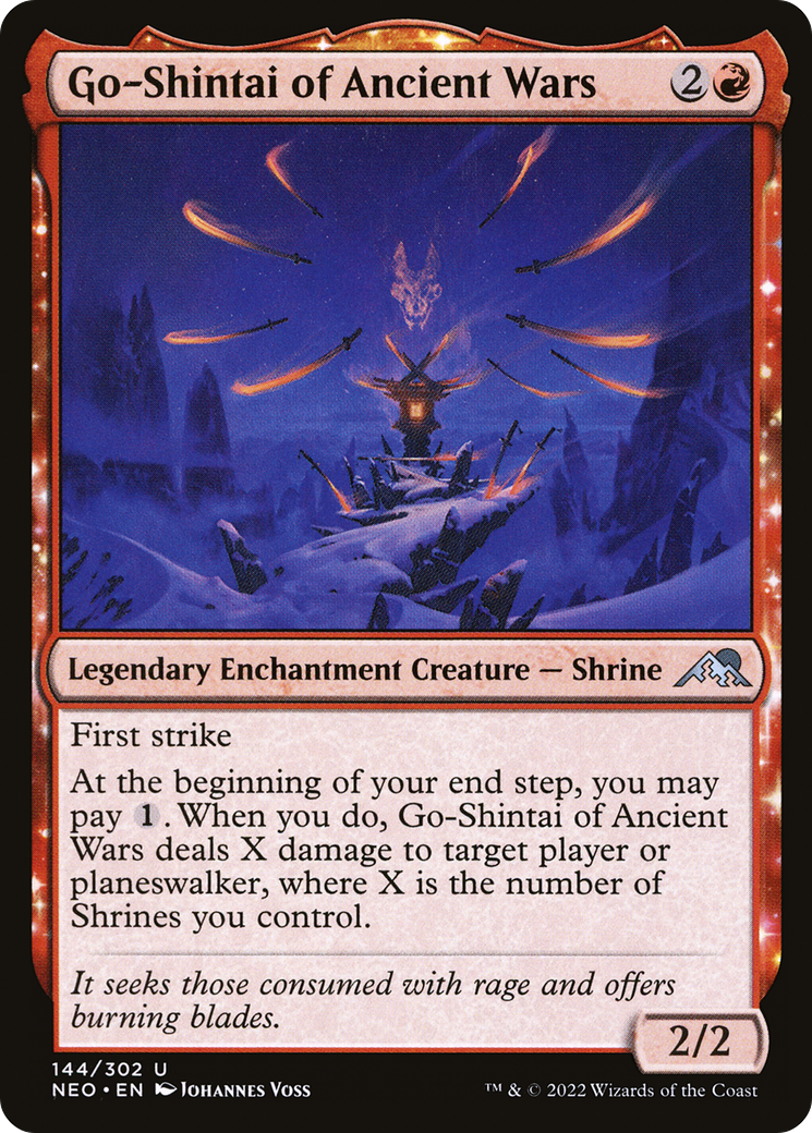 Go-Shintai of Ancient Wars (NEO-144) - [Kamigawa: Neon Dynasty]: (enchantment) Foil