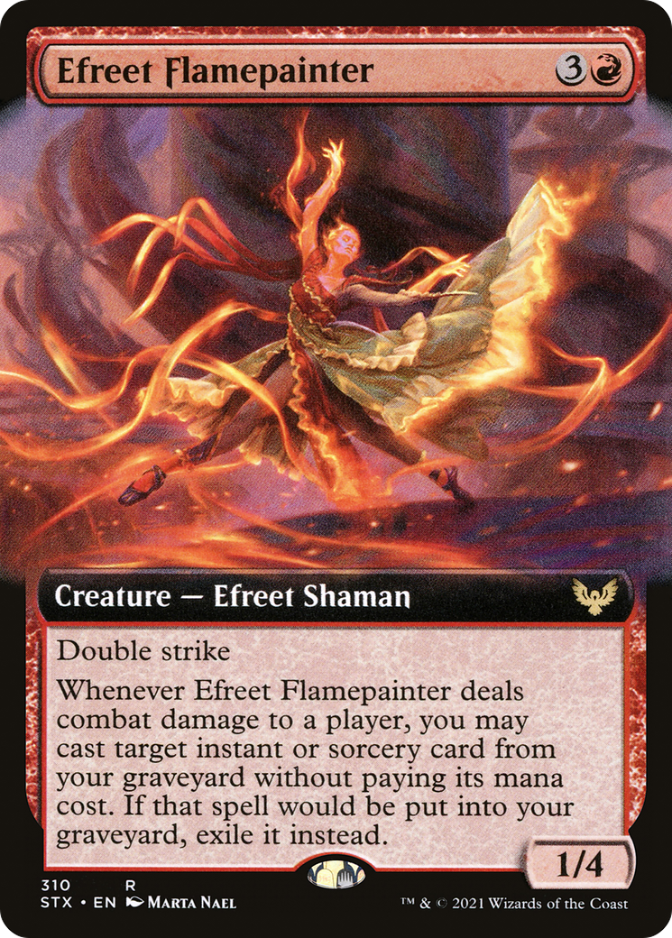 Efreet Flamepainter (STX-310) - [Strixhaven: School of Mages]: (Extended Art) Foil