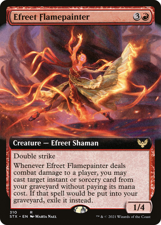 Efreet Flamepainter (STX-310) - [Strixhaven: School of Mages]: (Extended Art) Foil