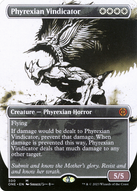 Phyrexian Vindicator (ONE-300) - [Phyrexia: All Will Be One]: (Showcase) (Borderless) Foil