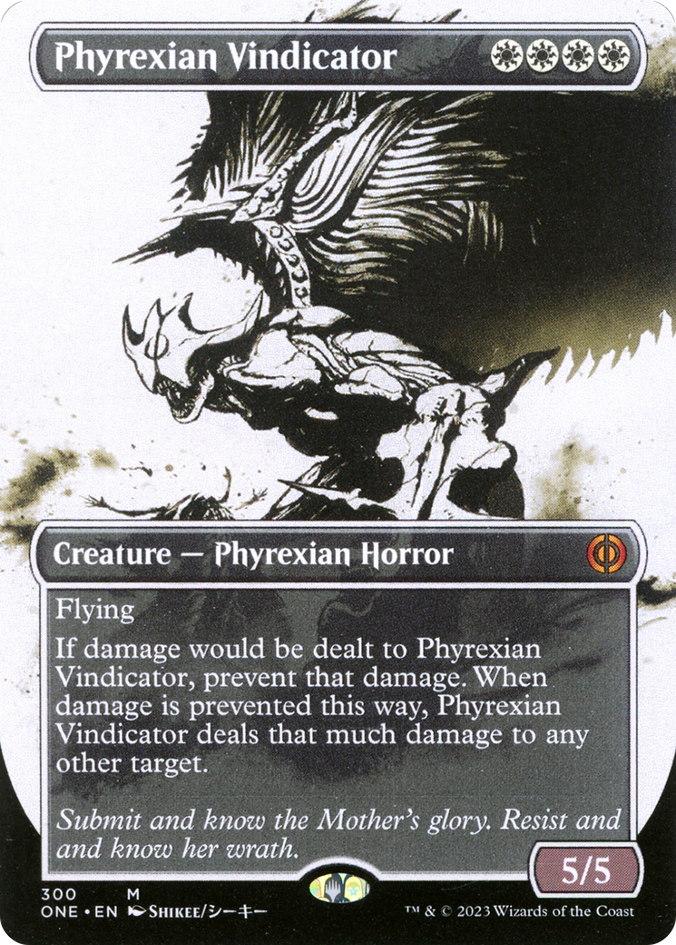 Phyrexian Vindicator (ONE-300) - [Phyrexia: All Will Be One]: (Showcase) (Borderless)