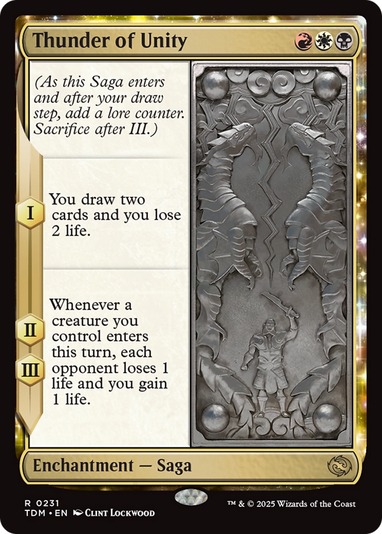 Thunder of Unity (TDM-231) - [Tarkir: Dragonstorm]: (enchantment) Foil