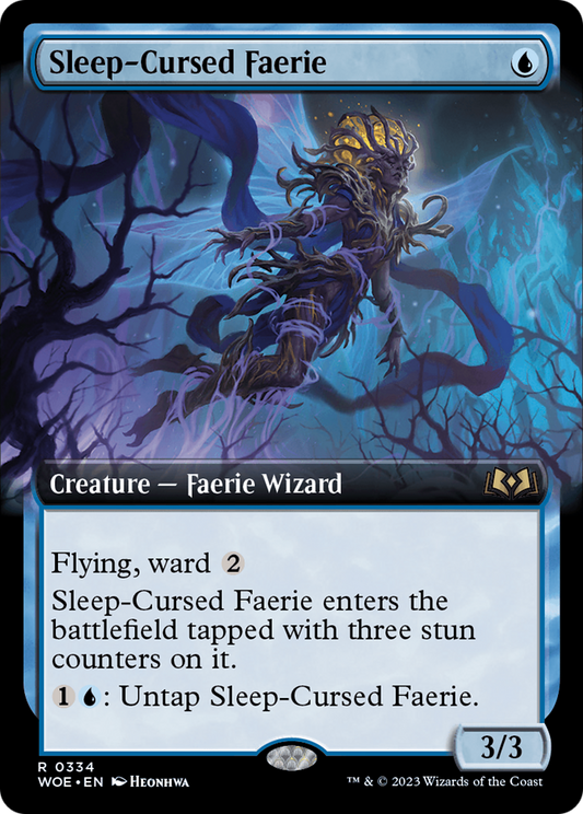 Sleep-Cursed Faerie (Extended Art) (WOE-334) - [Wilds of Eldraine]: (Extended Art)