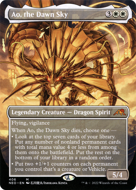 Ao, the Dawn Sky (NEO-406) - [Kamigawa: Neon Dynasty] (Borderless)