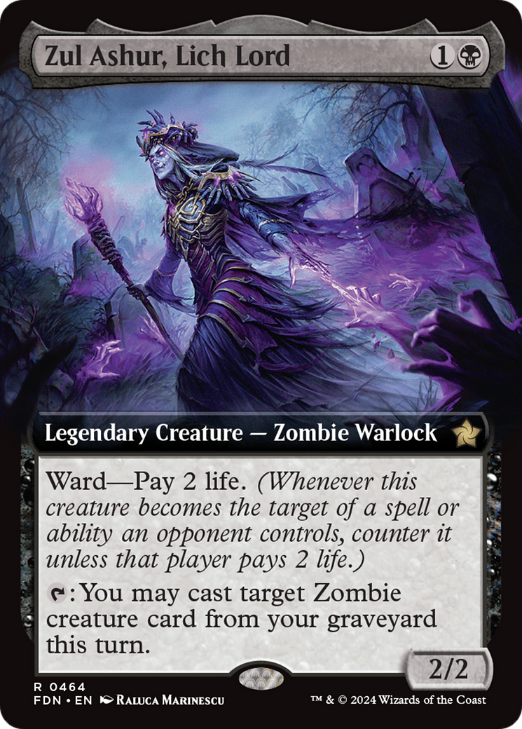 Zul Ashur, Lich Lord (FDN-464) - [Foundations]: (Extended Art) Foil