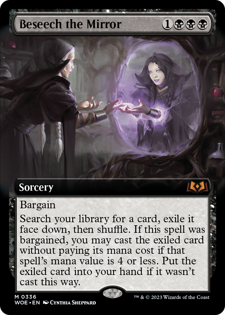 Beseech the Mirror (Extended Art) (WOE-336) - [Wilds of Eldraine]: (Extended Art)