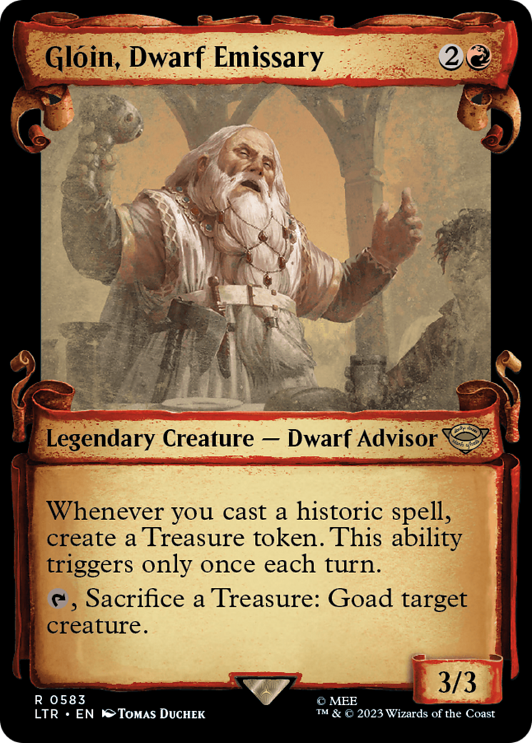 Glóin, Dwarf Emissary (LTR-583) - [The Lord of the Rings: Tales of Middle-earth]: (Showcase) Foil