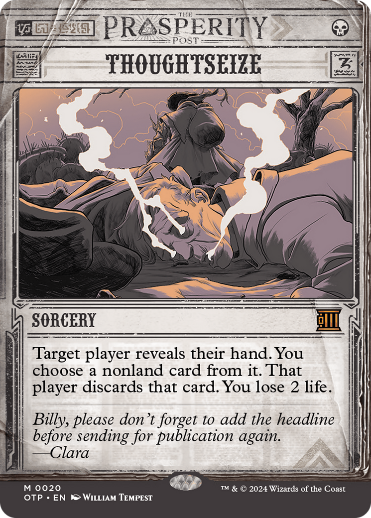 Thoughtseize (OTP-020) - [Dernières nouvelles] : (Showcase) (Sans bordure) Foil 