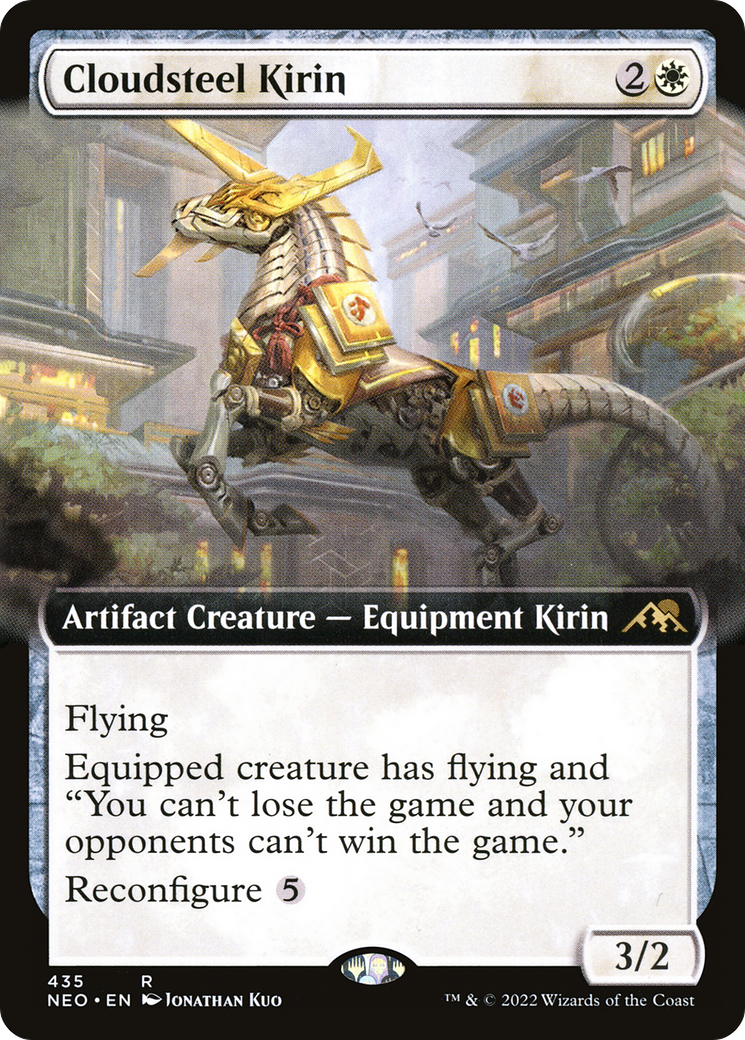 Cloudsteel Kirin (NEO-435) - [Kamigawa: Neon Dynasty]: (Extended Art) Foil