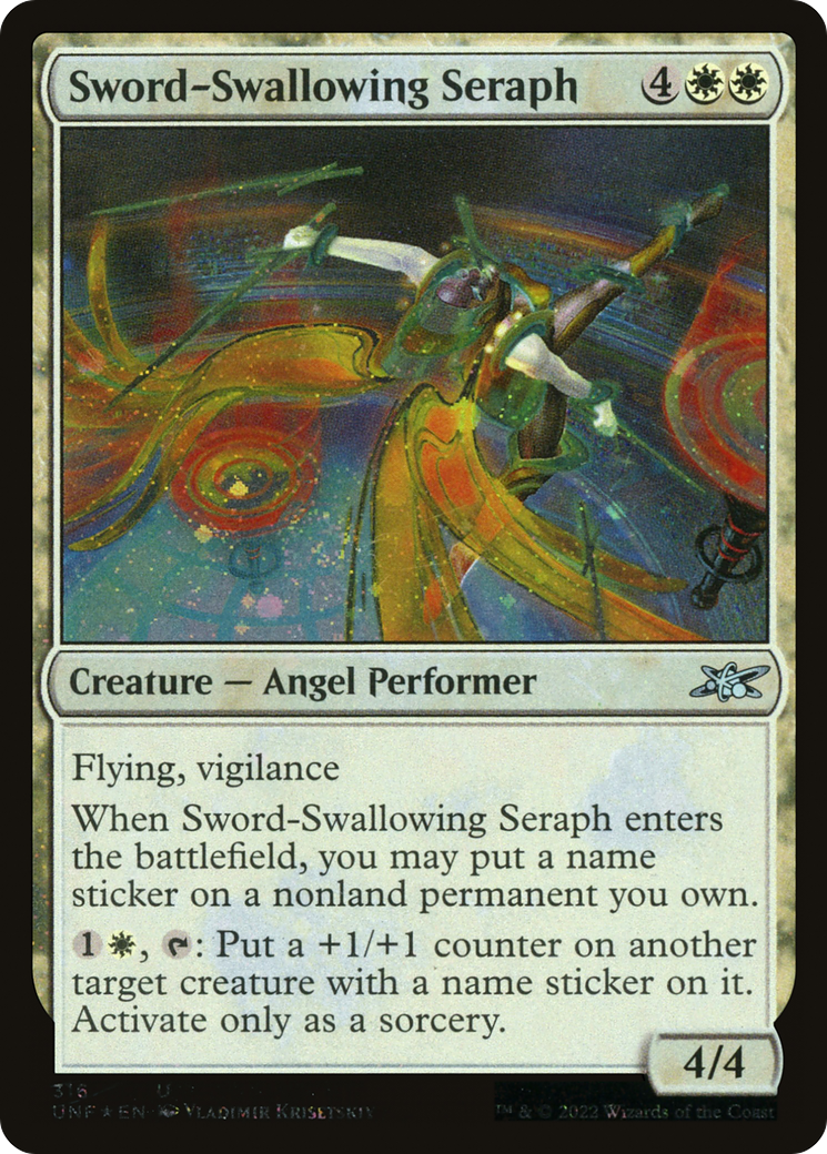 Sword-Swallowing Seraph (UNF-316) - [Unfinity] Foil