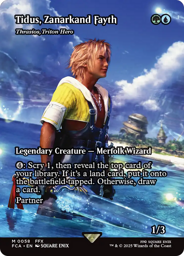 Thrasios, Triton Hero (FCA-058) - [FINAL FANTASY: Through the Ages] / Tidus, Zanarkand Fayth (Borderless)