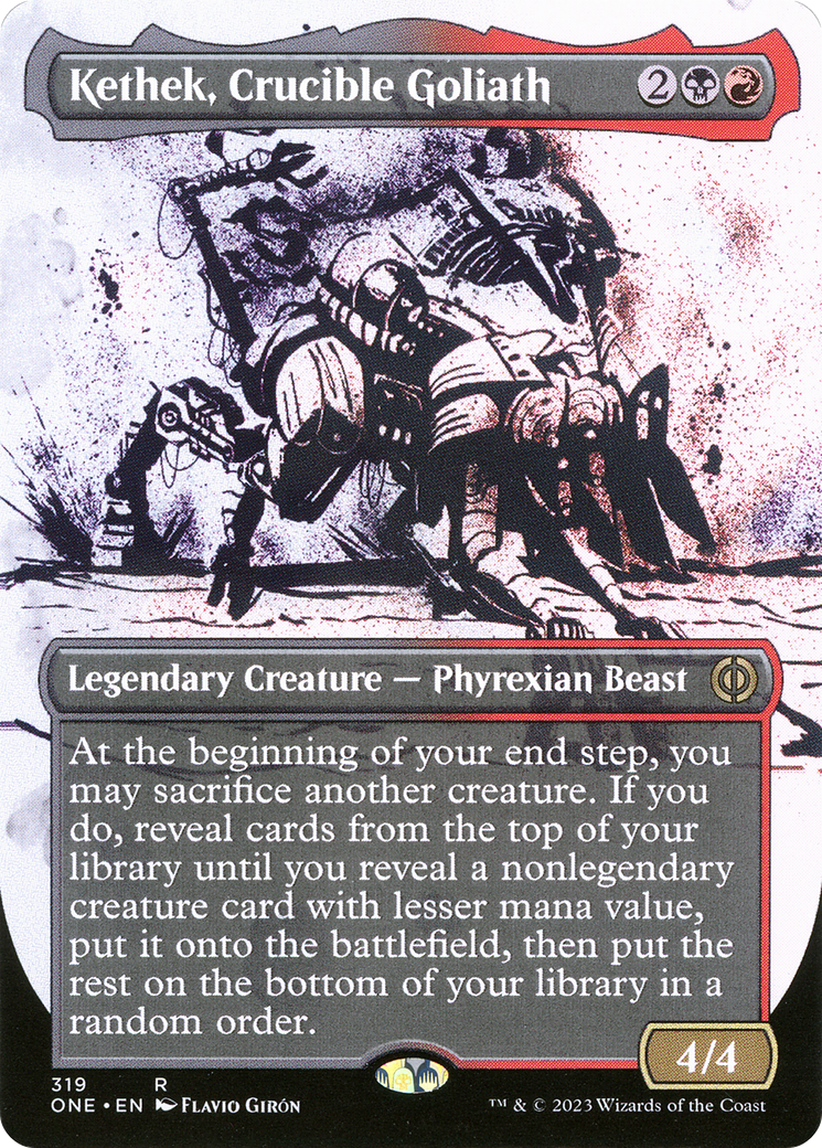 Kethek, Crucible Goliath (ONE-319) - [Phyrexia: All Will Be One]: (Showcase) (Borderless)
