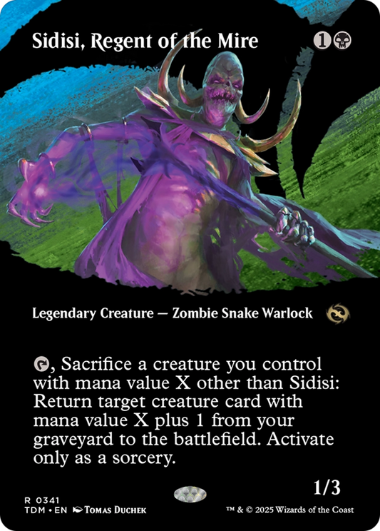 Sidisi, Regent of the Mire (Borderless) (TDM-341) - [Tarkir: Dragonstorm]: (Showcase) (Borderless) Foil