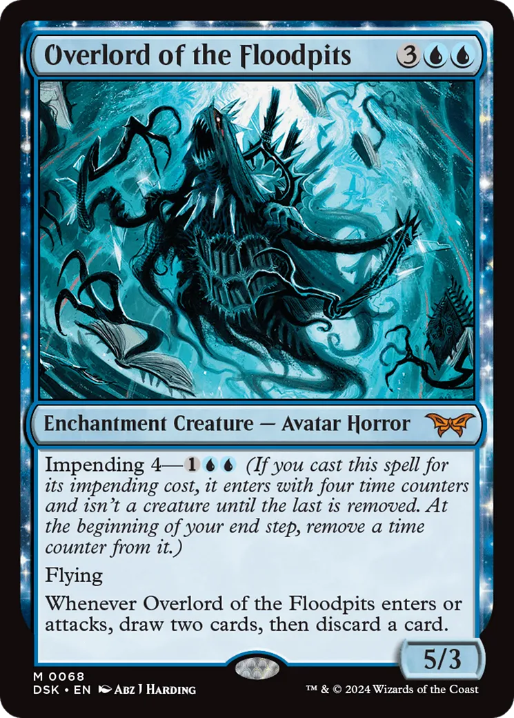 Overlord of the Floodpits (DSK-068) - [Duskmourn: House of Horror]: (nyxtouched) Foil