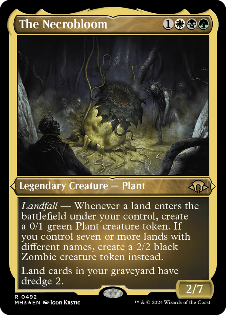 Le Necrobloom (MH3-492) - [Modern Horizons 3] Feuille gravée 