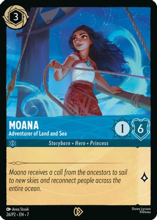 Moana - Adventurer of Land and Sea (26) Cold Foil - Disney Lorcana Promo Cards