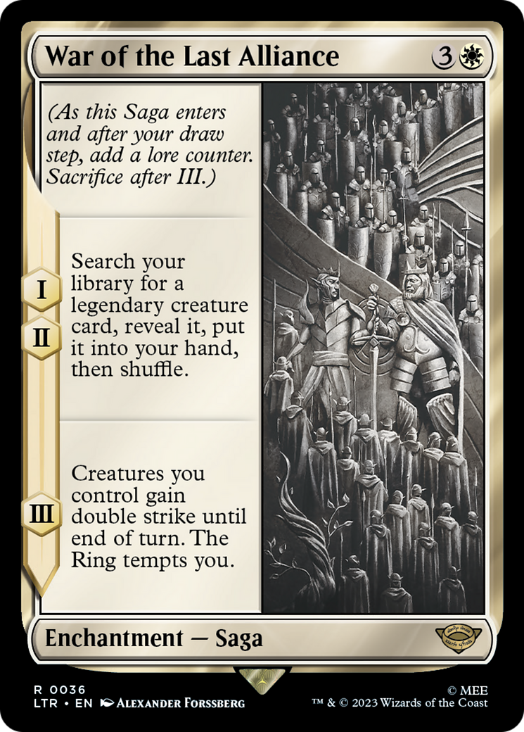 War of the Last Alliance (LTR-036) - [The Lord of the Rings: Tales of Middle-earth] Foil