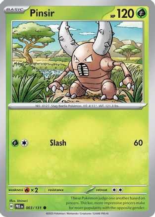 Pinsir 3/131 - [SV Prismatic Evolutions] Reverse Holofoil