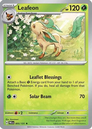 Leafeon 5 - [SV Prismatic Evolutions] Reverse Holofoil
