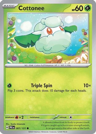 Cottonee 7/131 - [SV Prismatic Evolutions] Reverse Holofoil