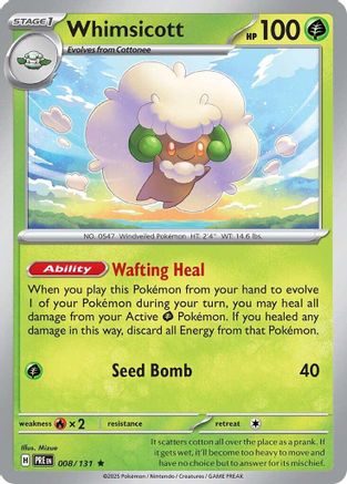 Whimsicott 8/131 - [SV Prismatic Evolutions] Holofoil
