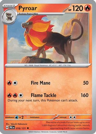 Pyroar 16/131 - [SV Prismatic Evolutions] Reverse Holofoil