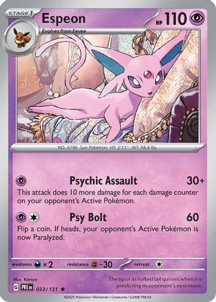 Espeon 33/131 - [SV Prismatic Evolutions] Reverse Holofoil