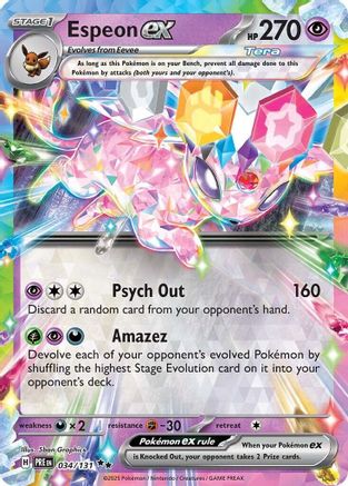 Espeon ex - 034/131 - [SV Prismatic Evolutions] Holofoil