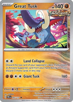 Great Tusk 55/131 - [SV Prismatic Evolutions] Reverse Holofoil