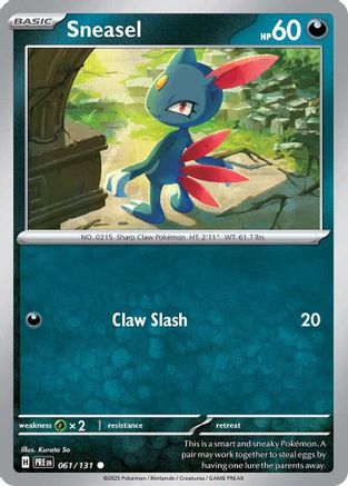 Sneasel 61/131  - [SV Prismatic Evolutions] Reverse Holofoil