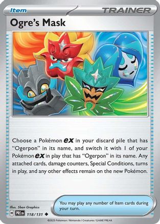 Ogre's Mask 118/131  - [SV Prismatic Evolutions] Reverse Holofoil