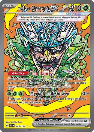 Teal Mask Ogerpon ex - 145/131 - [SV Prismatic Evolutions] Holofoil