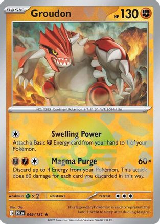 Groudon (Poke Ball Pattern) 49/131  - [SV Prismatic Evolutions]