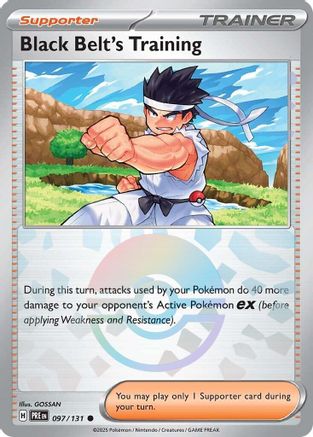 Black Belt's Training - 097/131 (Poke Ball Pattern) - [SV Prismatic Evolutions] Holofoil