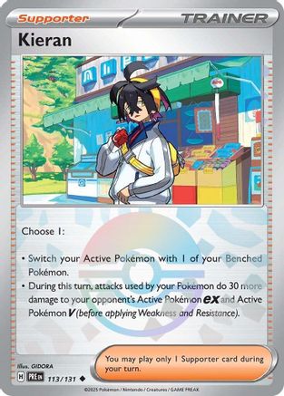 Kieran - 113/131 (Poke Ball Pattern) - [SV Prismatic Evolutions] Holofoil