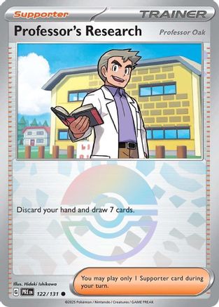 Professor's Research [Professor Oak] (Poke Ball Pattern) 122/131 - [SV Prismatic Evolutions] Holofoil