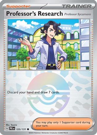 Professor's Research [Professor Sycamore] (Poke Ball Pattern) 125/131 - [SV Prismatic Evolutions] Holofoil