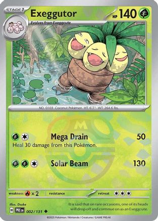 Exeggutor (Master Ball Pattern) 2/131 - [SV Prismatic Evolutions] Holofoil