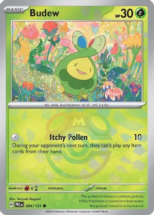 Budew (Master Ball Pattern) 4/131 - [SV Prismatic Evolutions] Holofoil