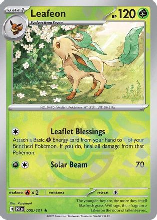 Leafeon (Master Ball Pattern) 5/131 - [SV Prismatic Evolutions] Holofoil