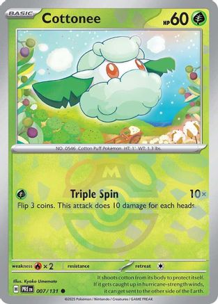 Cottonee (Master Ball Pattern) 7/131 - [SV Prismatic Evolutions] Holofoil
